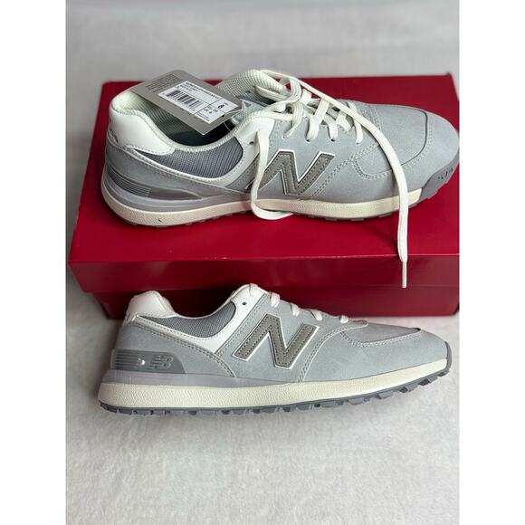 New Balance Women’s Lt Grey 574 Greens V2 (US Size 8) NIB spikeless golf shoes - Picture 1 of 6